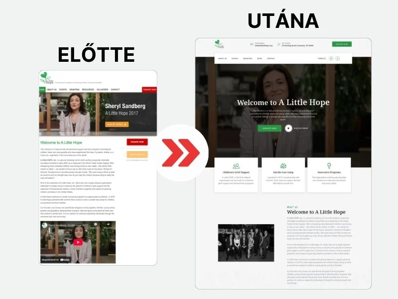 Little hope – a weboldal nyitóképernyője